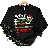 Christmas Schedule Booked Sweatshirt, Funny Christmas Sweatshirts for Women, XMAS Crewneck, Cute Xmas Tee, Gift idea