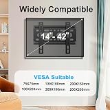 JXMTSPW Fixed TV Wall Mount 14-42 Inch Ultra Slim 0.6 in 25kg VESA 75x75-200x200 view 2