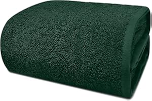 DAN RIVER Pack of 1 Bath Sheet 40x80 Inches, Oversized Bath Towels Extra Large, Organic Cotton Towels for Bathroom - Hunter Green