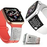 Custom ID Tag for Watch Band Laser Engraved - Personalized ID Tag for Apple Watch Safety Plate, Medical Alert, Fitness Runner