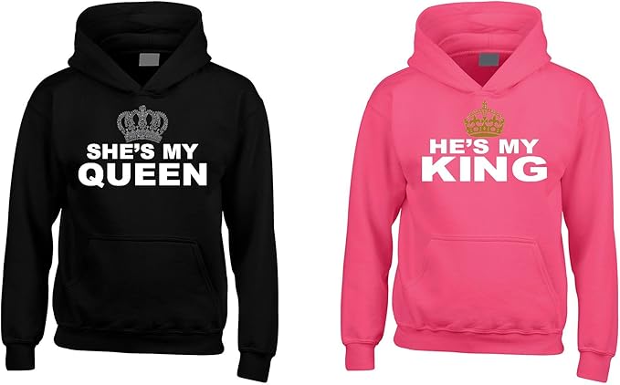 he my king she my queen hoodies