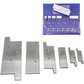 HFS (R) 6-Piece Steel Parallel Set, 3/8" to 2-1/4", Precision Ground Hardened Tool Steel, Machinist Parallels for Milling Vise with Storage Case