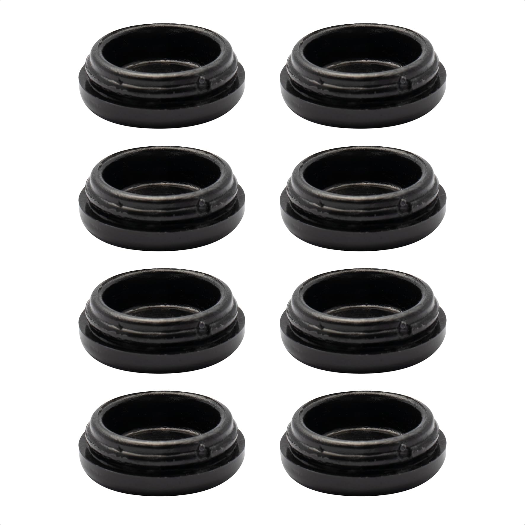 WAGNER QuickClick® Plastic glides furniture glides chair glides replacement I 8pcs. set glides exchangeable - plastic BLACK - diameter Ø 20 mm - for base Ø 20 mm - Made in Germany - 15821900