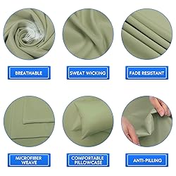HOMEIDEAS 6 Pieces Lightweight Easy Care Microfiber