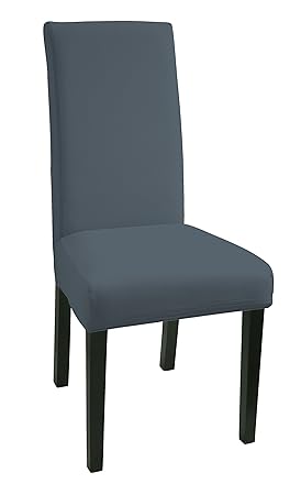 SCHEFFLER-HOME Mia Stuhlhussen 2 Stück, Stretch-Hussen Stuhl-Bezug bi-elastische Schutz-Husse, moderne Abdeckung mit Gummiban
