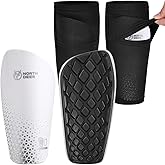 Northdeer Soccer Shin Guards for Kids Adults. Sleeves with Optimized Insert Pocket - Protective Soccer for Boys Girls Men
