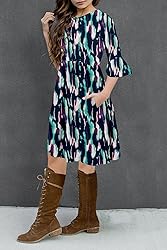 HOSIKA Fall Winter Floral Girls Little Kid Dress