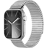 WINGLE Magnetic Mesh Loop for Apple Watch Band Ultra 3/2/1 Band 49mm 46mm 45mm 44mm 42mm 40mm 41mm 38mm Men Women, Stainless Steel Adjustable Metal Strap for iWatch Series 11 10 9 8 7 6 5 4 3 2 1 SE