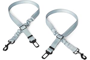 �鶹�� Basics Dog Seat Belt, Adjustable Dog Car Harness, Adjustable Belt:67cm, Collapsible Travel Bowl:13cm x 5.5cm / 1.5cm, 