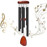 Litu 28" Wind Chimes for Outside. Deep Tone Lovely Wind Chimes with 6 Aluminum Tubes Courtyard Decoration. Windchimes Outdoor Create an Enjoyable Atmosphere & Give Mom a Gift