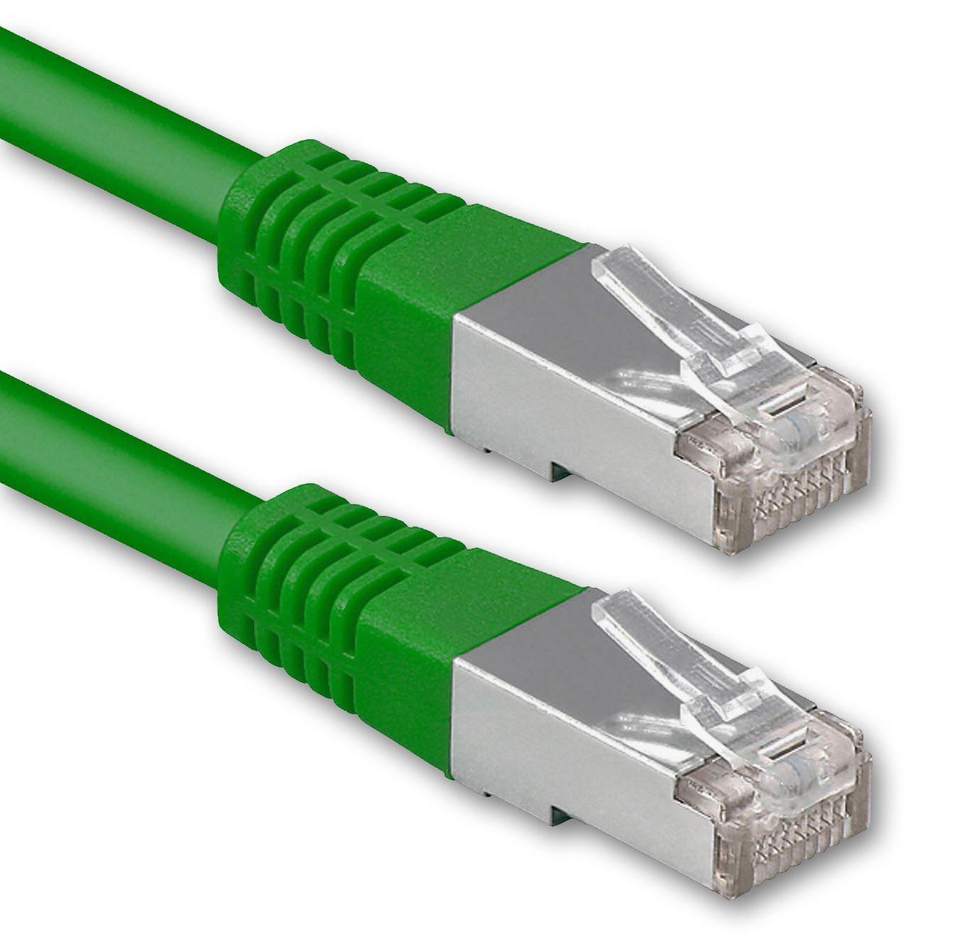 1aTTack.de 2 m green - 1 piece Cat.6 patch cable network cable CAT6 S-FTP Gigabit Lan PIMF CAT 6 copper CU halogen-free Internet DSL game console Smart TV