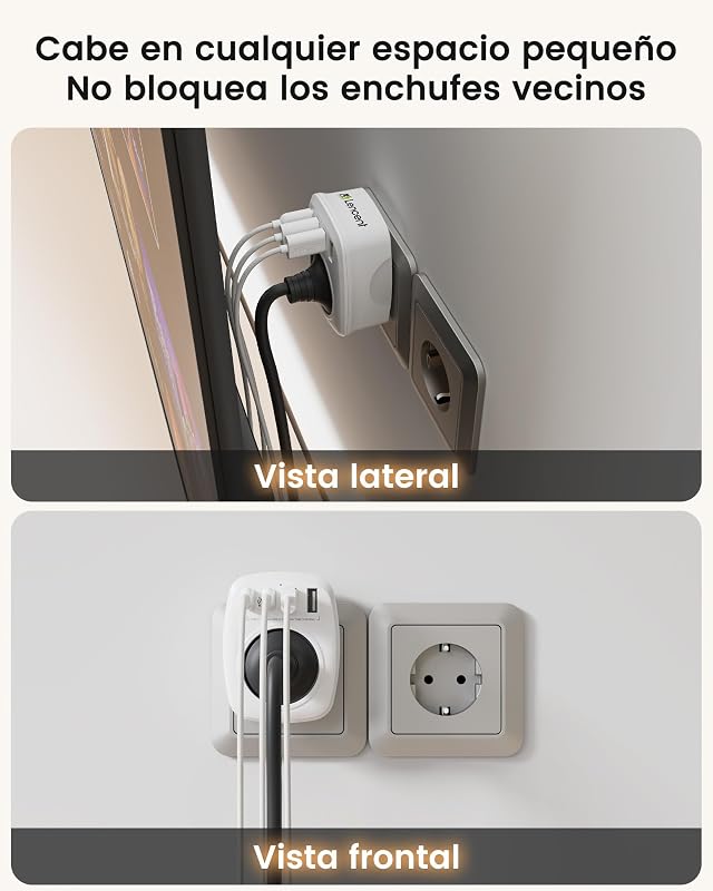 Jack Thief, carregador de parede USB com 1 tomada AC