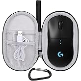 Mouse Case for Logitech G PRO X Superlight 2/2 DEX/ 2c for X Superlight for Pro 2 Lightspeed Wireless/Wired Gaming Mouse (Case Only) (Black-Grey)