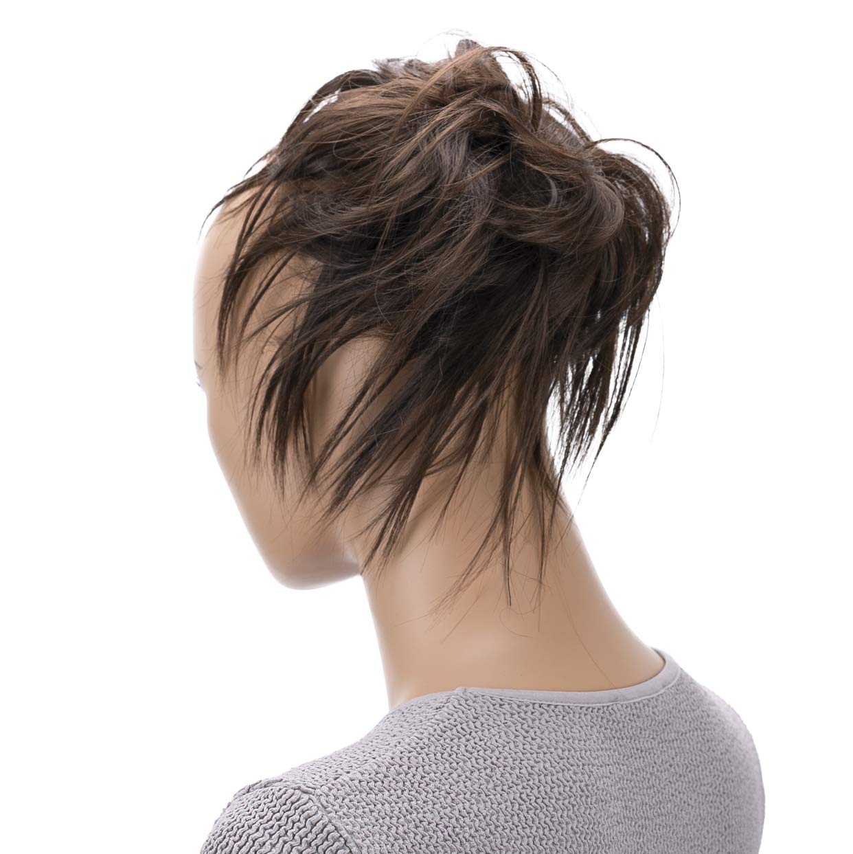 CAISHA XXL Jumbo Hairpiece Scrunchy Updo Bridal Hairstyle Messy Hair Tie Chocobraun G2F