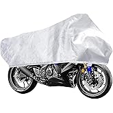 Klmnop Motorcycle Half Cover, Outdoor Waterproof XL Motorcycle Cover, Fix with a Strap, Comes with Storage Bag for Most Full 