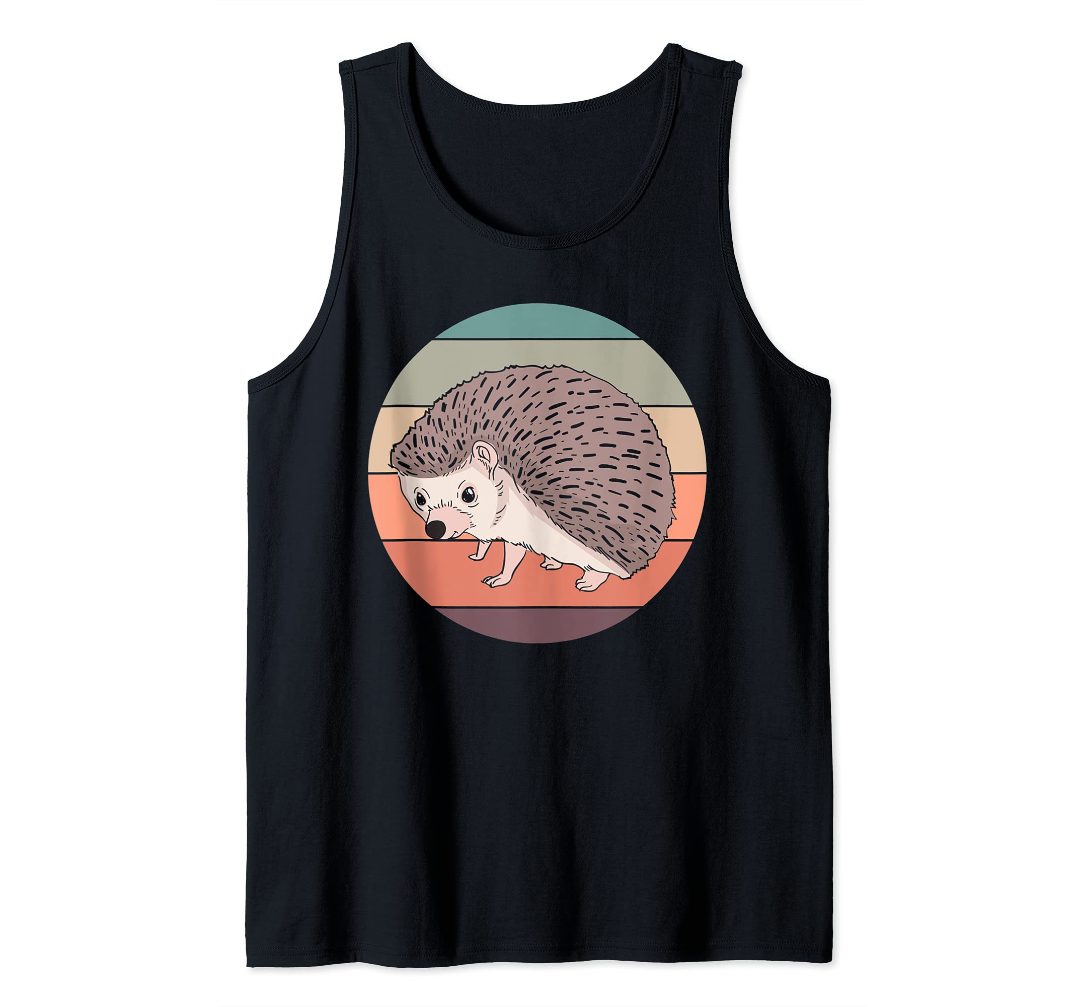Cute Wildlife Animal Wild Nature Forest Retro Hedgehog Tank Top