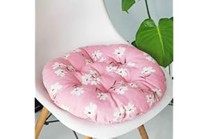 vctops Bohemian Soft Round Chair Pad Garden Patio Home Kitchen Office Seat Cushion Flower Pink Diameter 16"