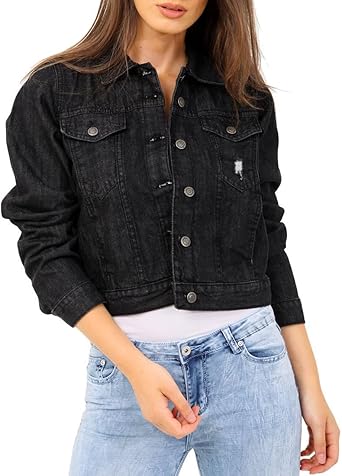 black denim jacket size 6