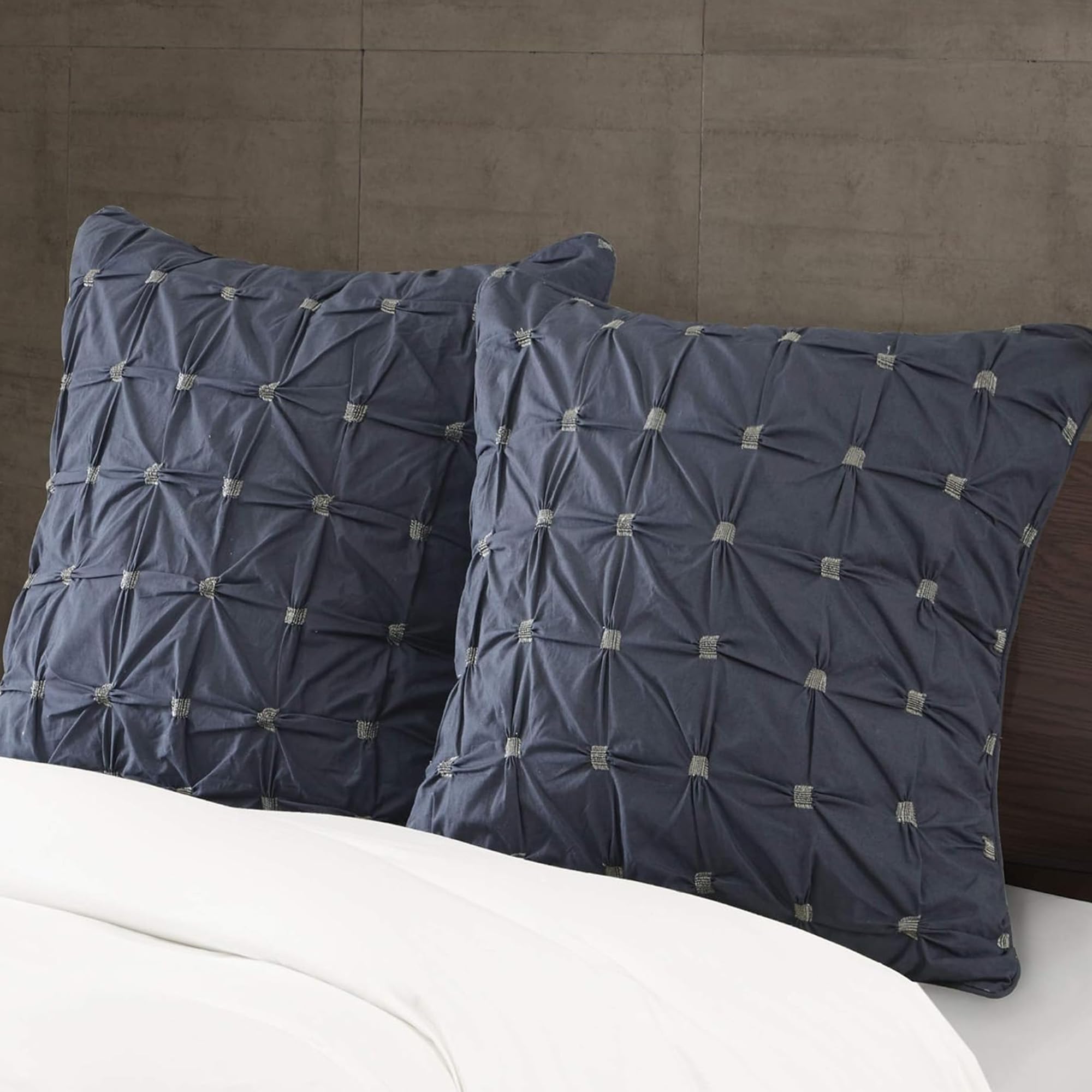 INK+IVY Pillow Euro Sham, 26"x26", Bow-tie Navy