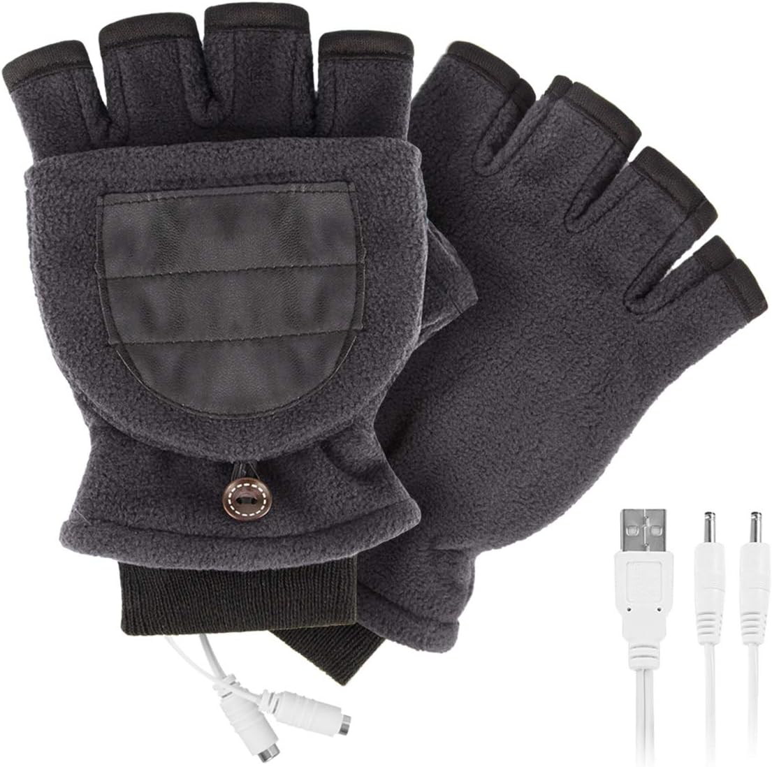 Mens Womens USB Heated Gloves Mitten Winter Hands Warm Amazon.co.uk