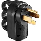 Miady 50AMP RV Replacement Male Plug with Easy Unplug Design, ETL Certified