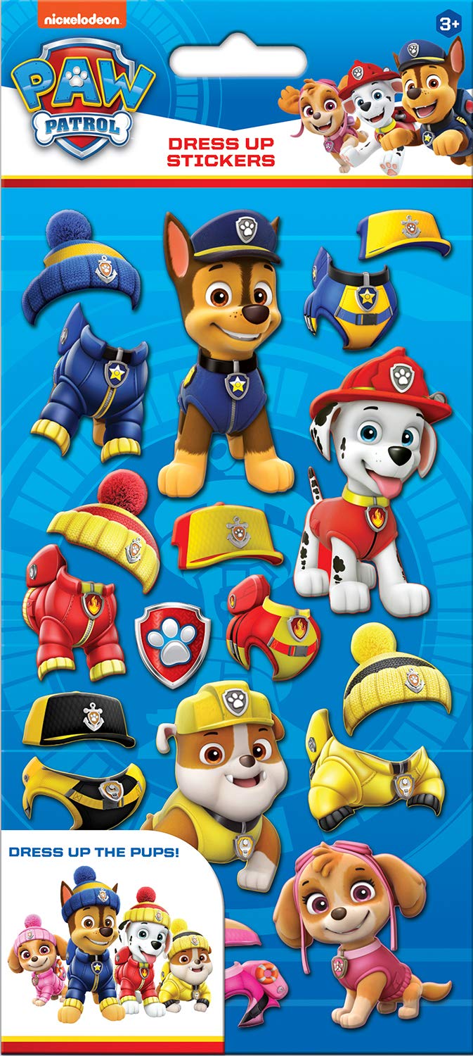 Paper Projects 01.70.34.007 Paw Patrol Chunky Foam Dress Up Stickers, Blue