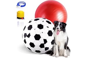 Juome Herding Ball for Dogs, Horse Ball with Cover, 20" Large Dog Herding Balls with Hand Pump, Horse Dog Toys for Play Hurding Ball/Hearding Ball