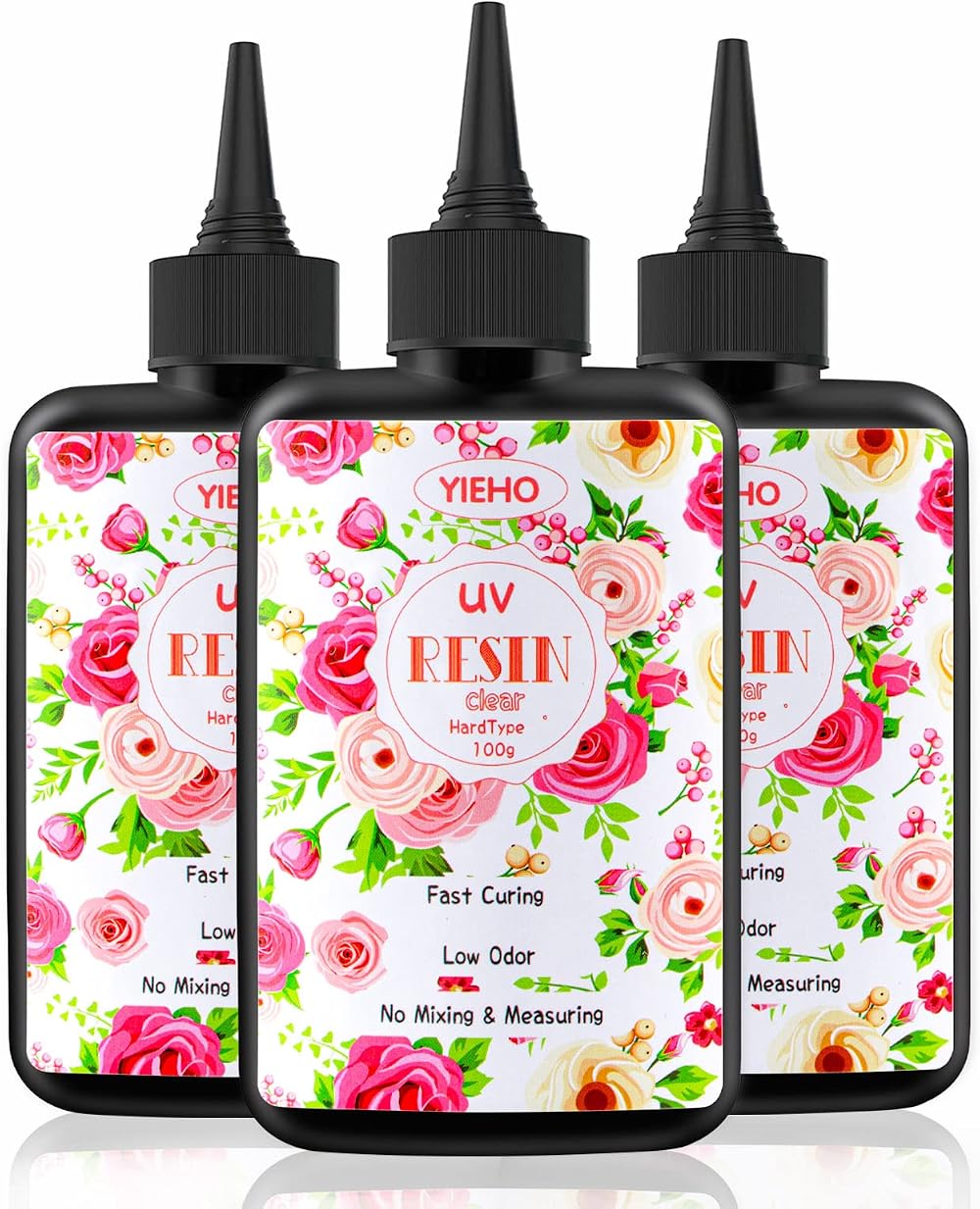YIEHO 300g UV Resin Clear Hard Upgraded Epoxy for Jewelry DIY Craft
