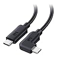 Cable Matters 20Gbps Right Angle USB C Cable 3ft, Supports Up to [8K@30Hz / 4K@120Hz Video, 240W Charging, 20Gbps Data Transfer] 90 Degree Right USB C Cable, Right Angle USB C to USB C Cable in Black