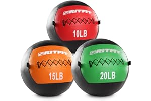 RitFit Medicine Ball / weight ball / Soft Medicine Ball / Wall Medicine Ball / Soft Wall Ball / Wall Ball set/ Medicine Balls for Exercise and Conditioning Workouts, Fitness Gym Equipment for Core Training and Cross Training (5/10/15/20/25/30 lbs)