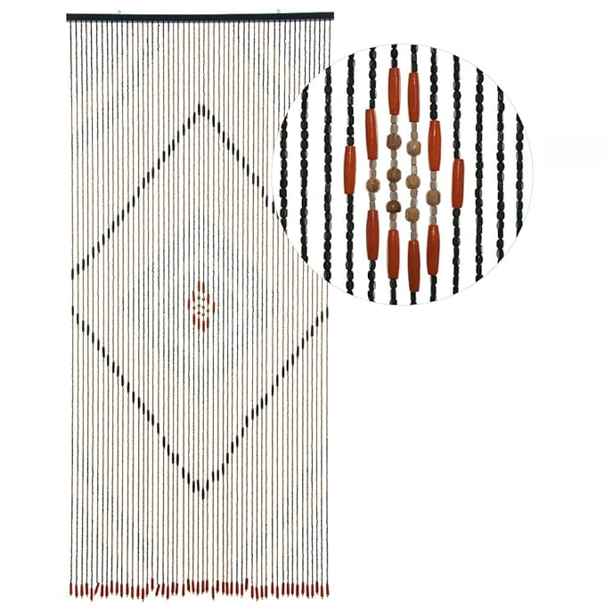 HAB & GUT -DV0152- Türvorhang Form: Holz, Farbe: BRAUN, Material: Holz, Größe: 90 x 200 cm