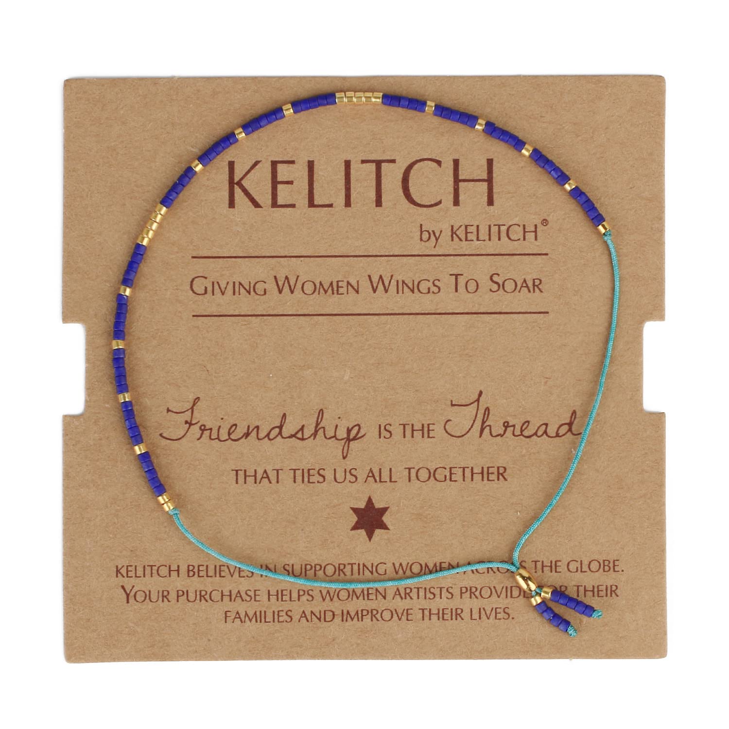KELITCH New Miyuki Seed Bead Wrap Bracelets Woven Bohemian Friendship Bracelets Bangles for Women (Blue 1A) — image 1