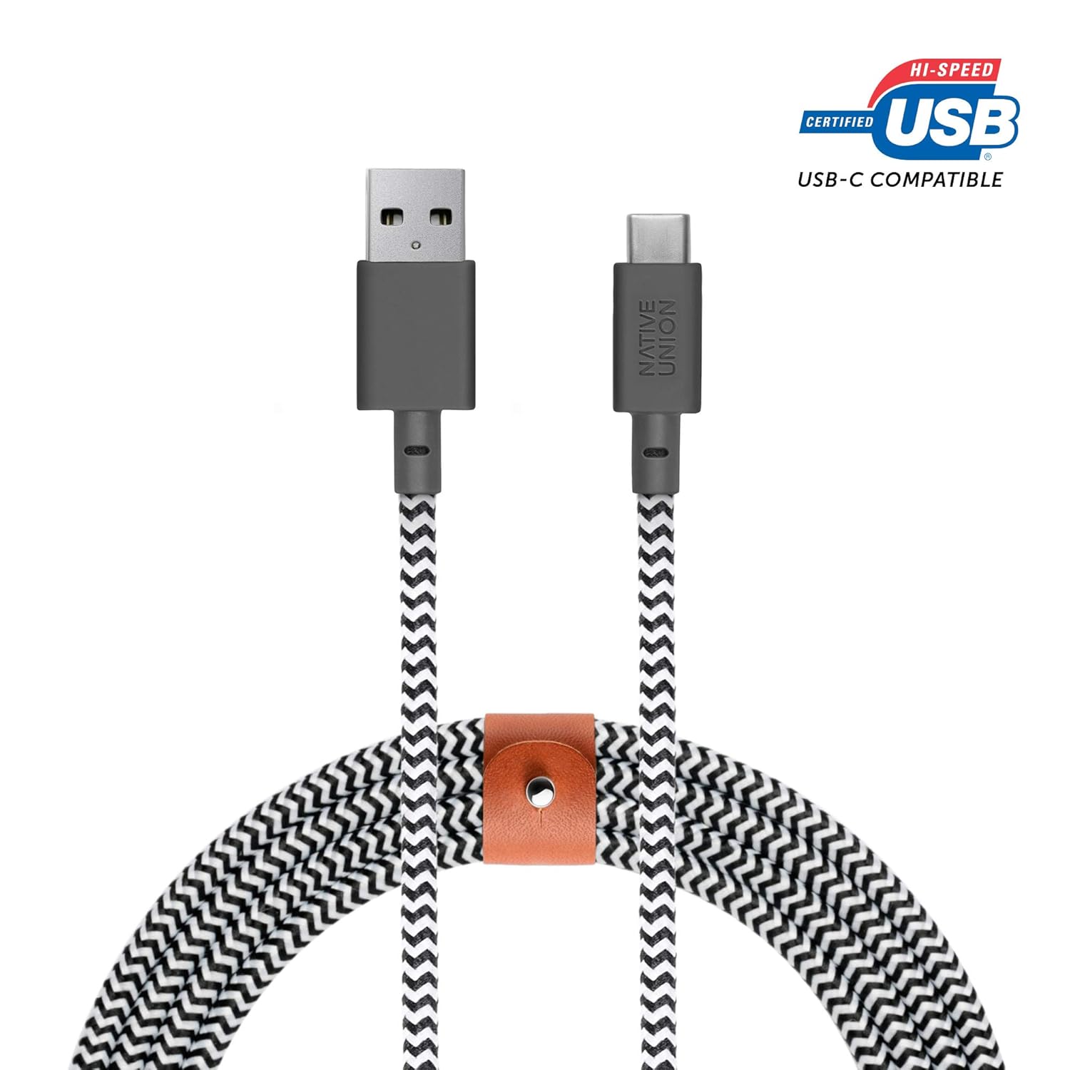 Native Union Belt Cable XL USB-A to USB-C, 3m/10ft Ultra-Strong Charging Cable for iPhone 17/17 Pro/17e, iPhone Air