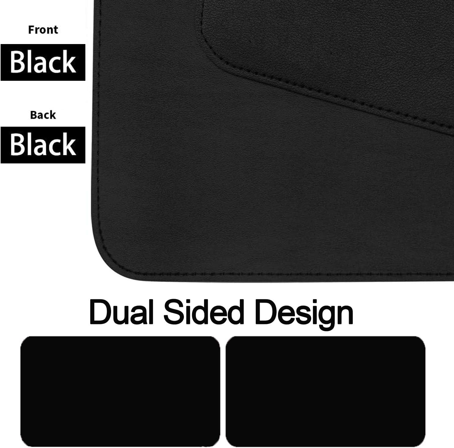 JOYIT 31.5" x 15.7" PU Leather Desk Pad Protector - Dual Sided Office Desk Mat, Non-Slip Desk Mouse Pad, Waterproof Desk Blotter Pad Keyboard mat for Desk : Office Products