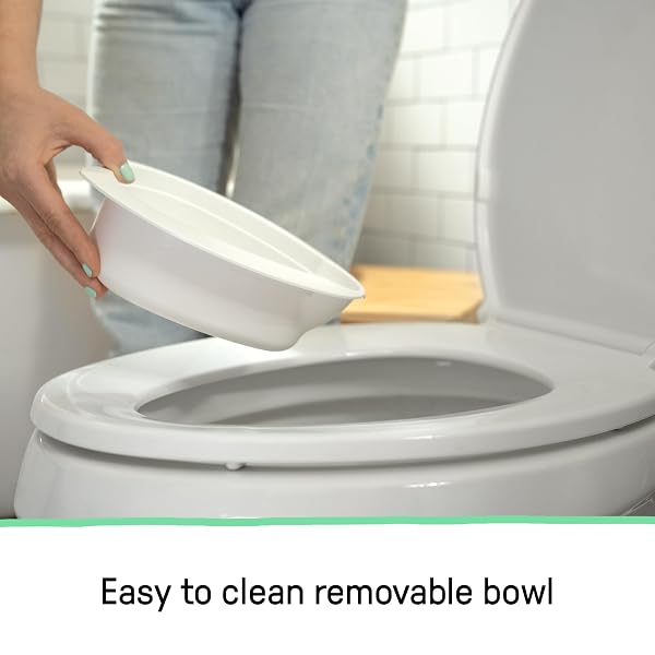 SUMMER INFANT BY INGENUITY MY SIZE POTTY PRO IN WHITE, TODDLER POTTY TRAINING TOILET, LIFELIKE FLUSHING SOUND, FOR AGES 18 MONTHS+, UP TO 50 POUNDS