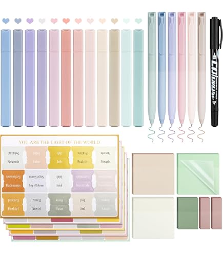 12 Pcs Bible Highlighters And Pens No Bleed Aesthetic Highlighters With...