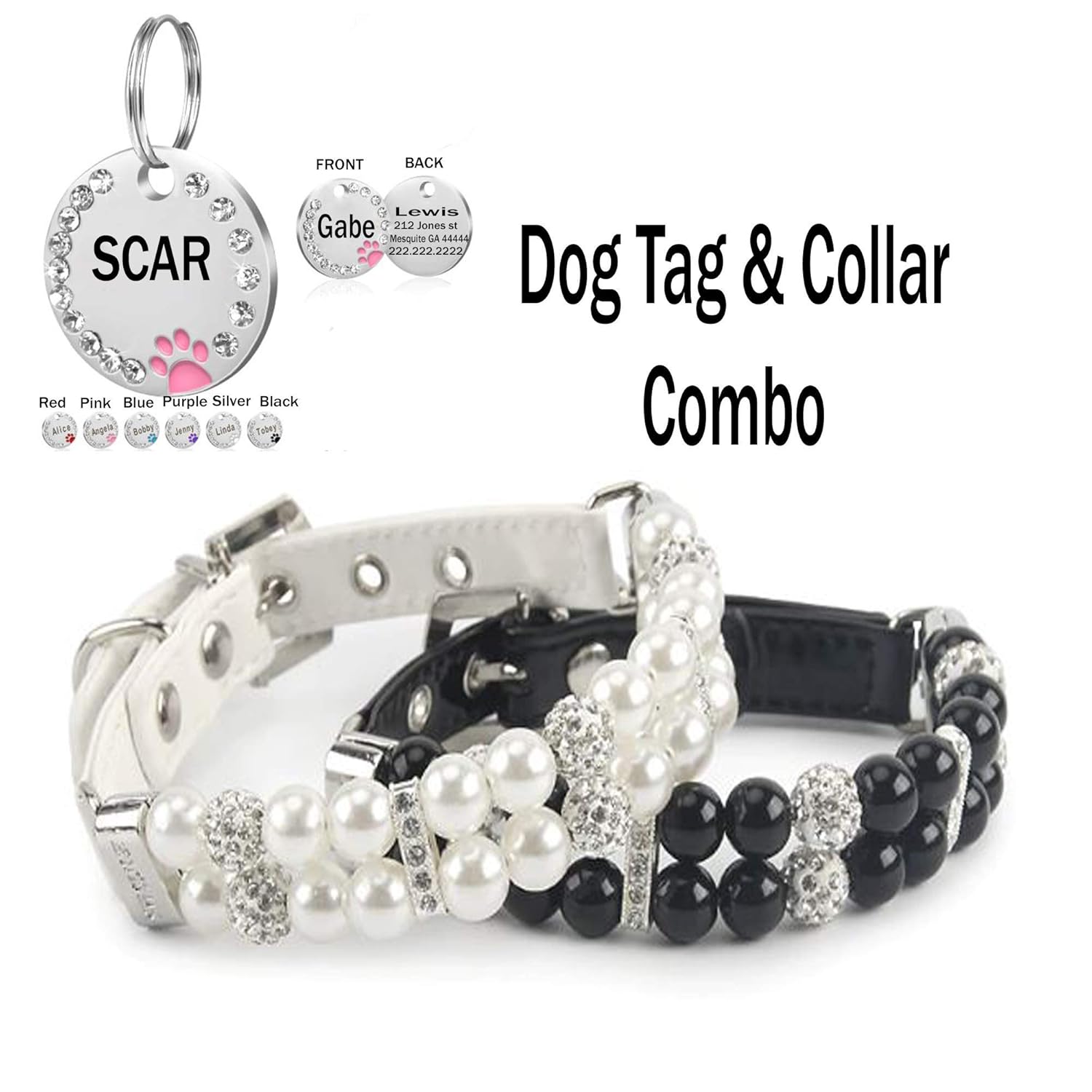 pearl dog collar