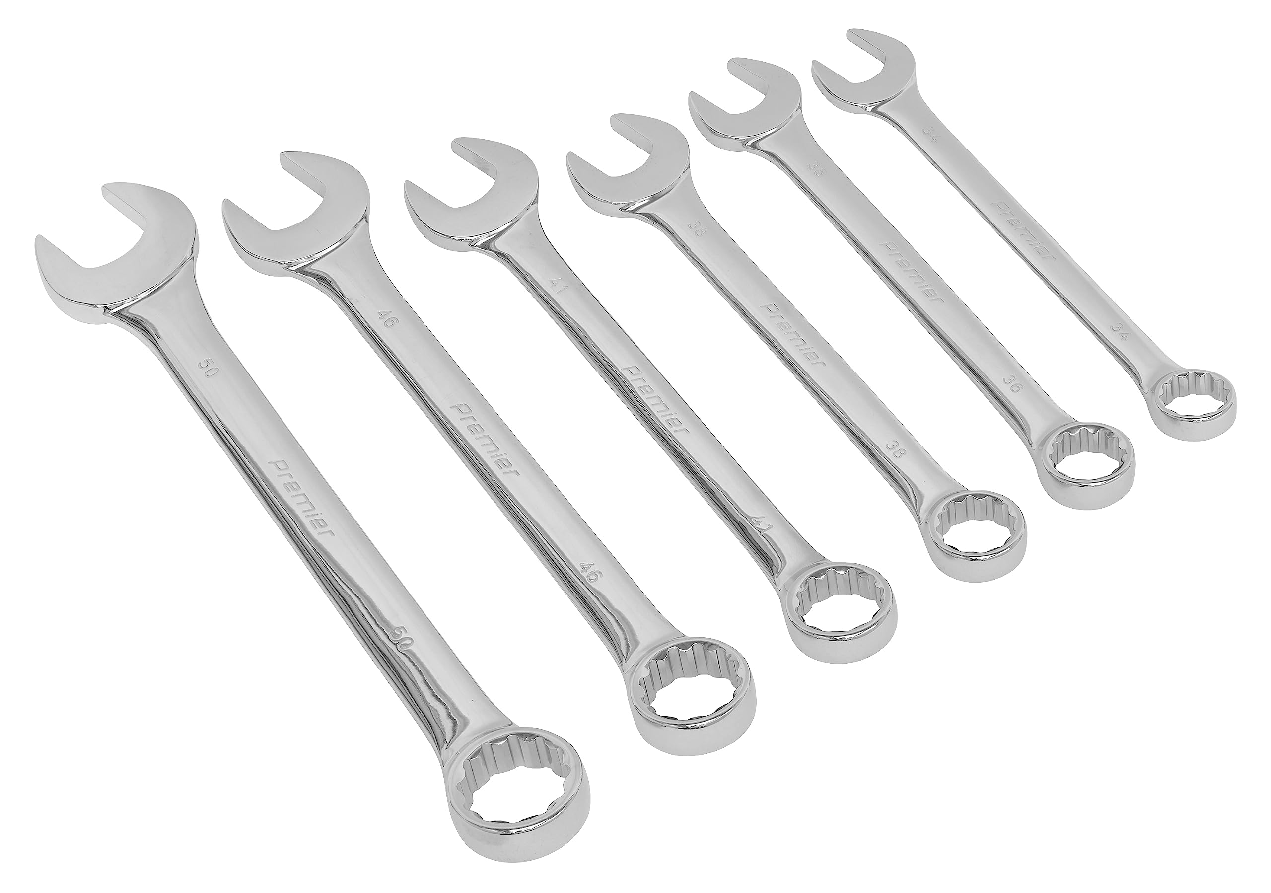 Sealey Ak6324 Combination Spanner Set 6Pc Super Jumbo Metric