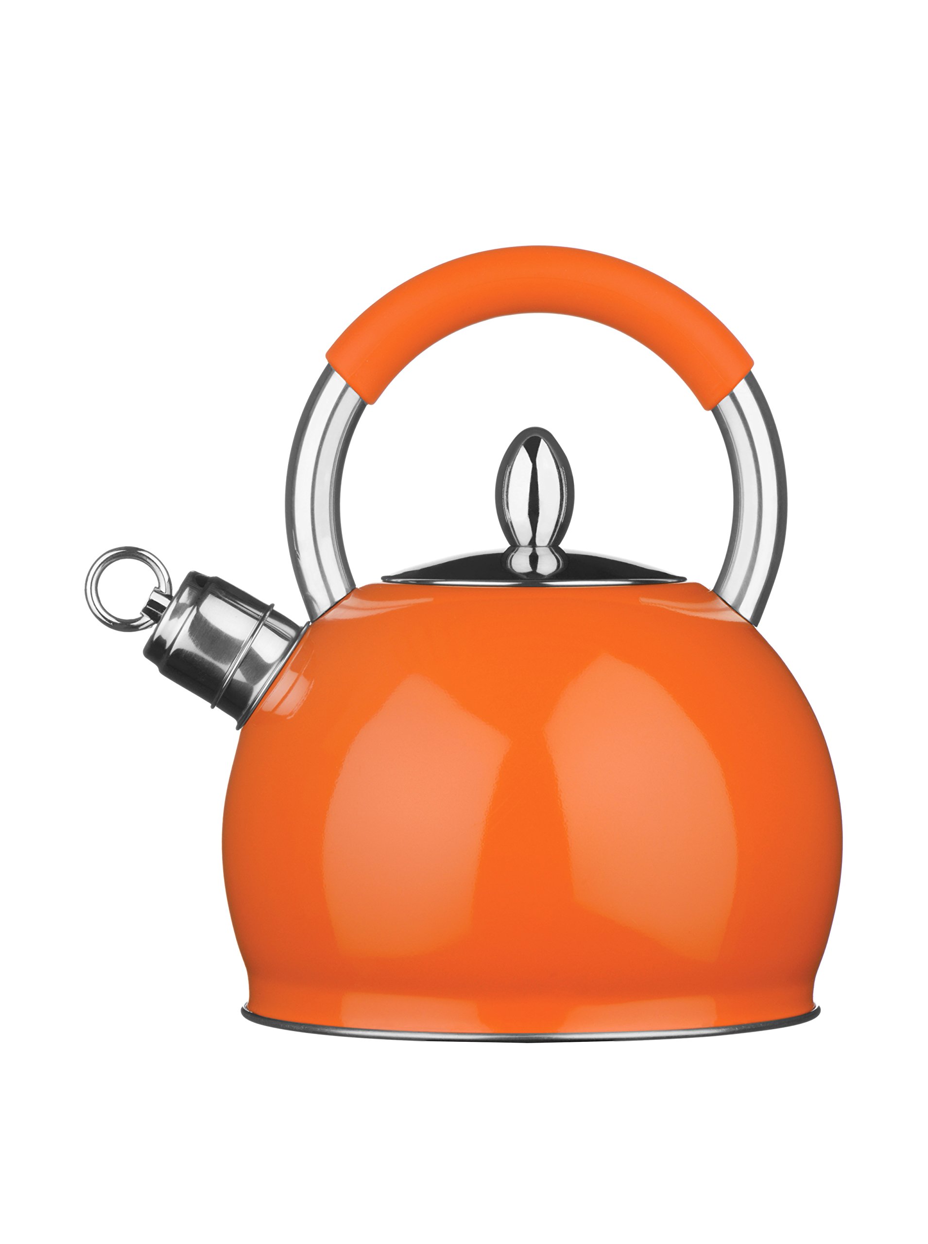 Maison by Premier - Orange Whistling Kettle - 2.4 Ltr - Retro design