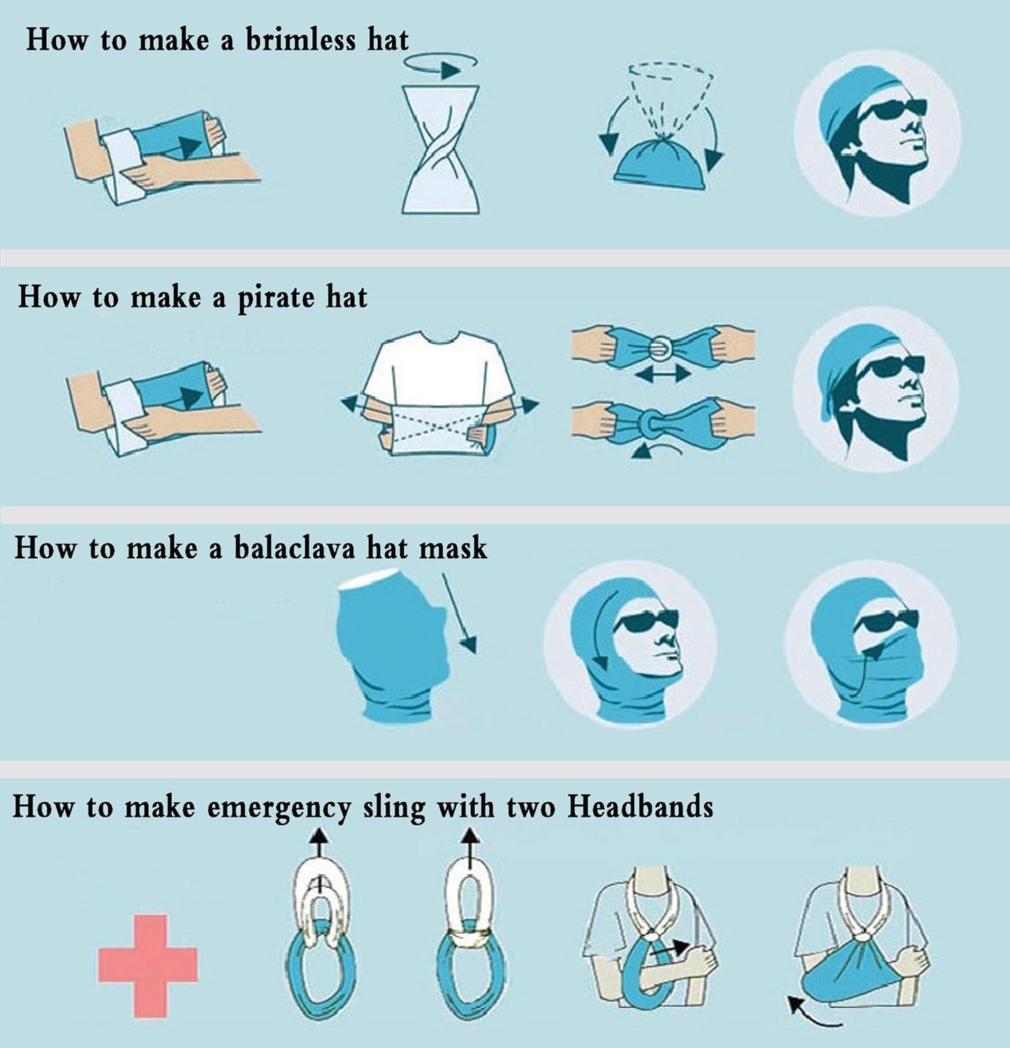 Finrezio 6PCS Seamless Bandanas Balaclavas Multifunctional Headband Scarf Headwrap Neckwarmer for Dust, Outdoors,Women’s Novelty Bandanas for Sports,Music Festivals, Raves, Riding: Jewelry