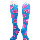 MadSportsStuff Donut Socks with Pink Frosting and Sprinkles for Soccer Softball Boys Girls Kids Youth Adult Doughnut