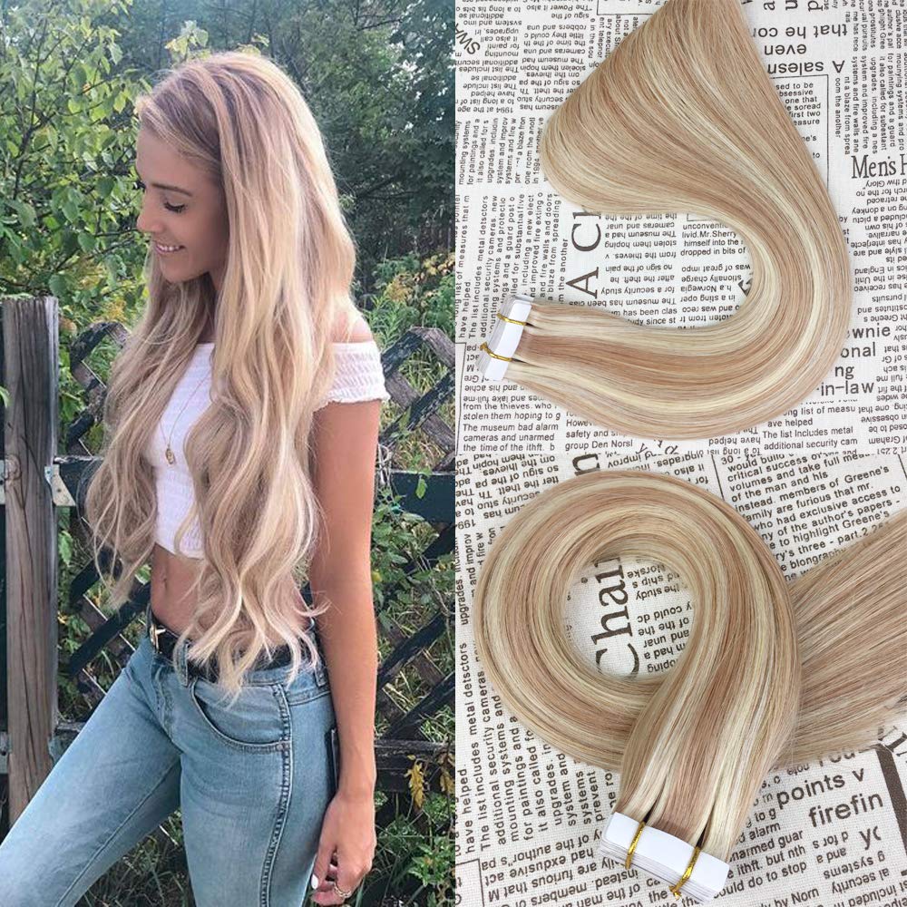 Amazon Com Hikyuu 14 50g 20pcs Skin Weft Tape In Remy Hair
