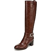Life Stride Womens Legend Block Heel Riding Boot Knee High Boot Chestnut 6.5 W