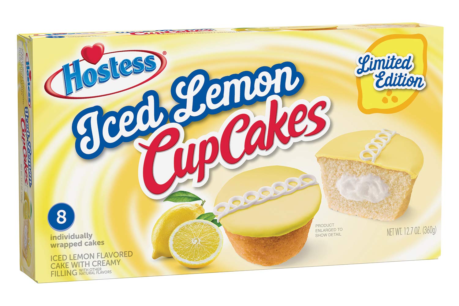 Hostess CupCakes [One 8 Count Package] (Iced Lemon) Buy Online in