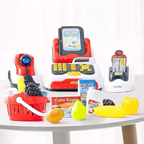 Pretend Play Smart Cash Register Toy Kids Cashier with Checkout