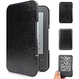 WALNEW Amazon Kindle Keyboard (kindle 3/D00901) Case Cover -- Ultra Lightweight PU Leather  Cover for Amazon kindle Keyboard(3rd Generation)Tablet with 6 Display and Keyboard (Black)