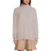 Lands' End Women's Dweller Split Hem Turtleneck Sweater
