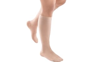 JOBST ACTIVA Opaque 15-20 mmHg Compression Socks for Women and Men, Knee High, Closed Toe, Silky Beige, Medium