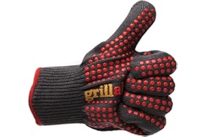Grillaholics Barbecue Gloves, Top Cooking Gloves in Barbeque Grilling Accessories, 660°F Heat Resistant with ThermoMatrix™ Silicone, Protect Your Hands with BBQ Oven Mitts