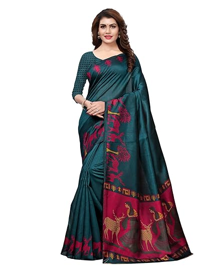 KANCHNAR Womens Silk Saree With Blouse